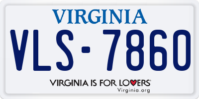 VA license plate VLS7860