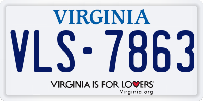 VA license plate VLS7863