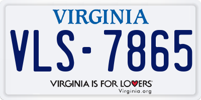 VA license plate VLS7865