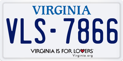 VA license plate VLS7866