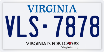 VA license plate VLS7878