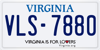 VA license plate VLS7880