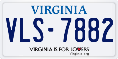 VA license plate VLS7882