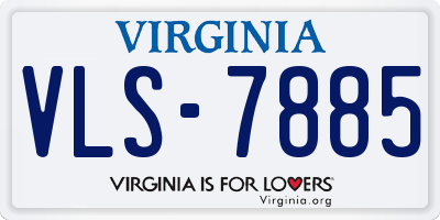 VA license plate VLS7885