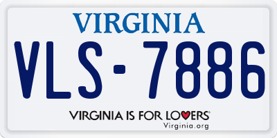 VA license plate VLS7886