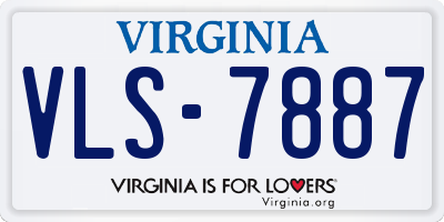 VA license plate VLS7887