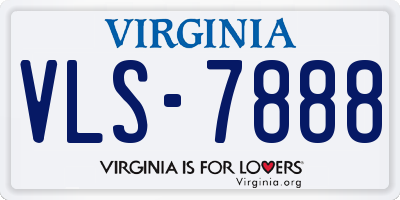VA license plate VLS7888