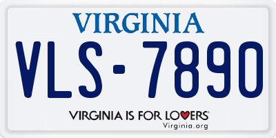 VA license plate VLS7890