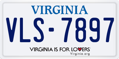 VA license plate VLS7897