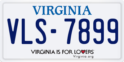 VA license plate VLS7899