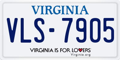 VA license plate VLS7905