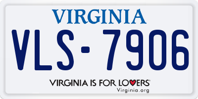 VA license plate VLS7906