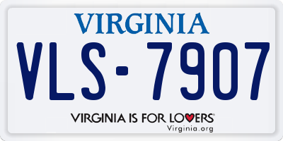VA license plate VLS7907