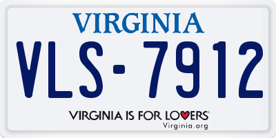 VA license plate VLS7912
