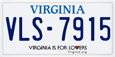 VA license plate VLS7915