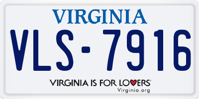 VA license plate VLS7916