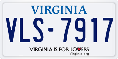 VA license plate VLS7917
