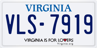 VA license plate VLS7919