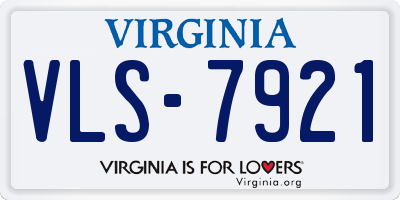 VA license plate VLS7921