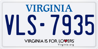VA license plate VLS7935