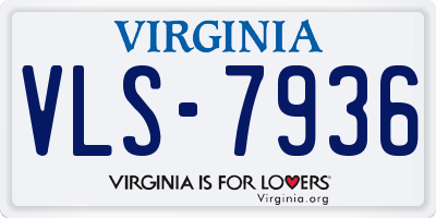 VA license plate VLS7936