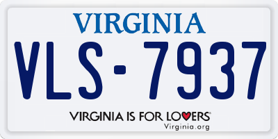 VA license plate VLS7937