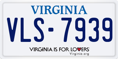 VA license plate VLS7939