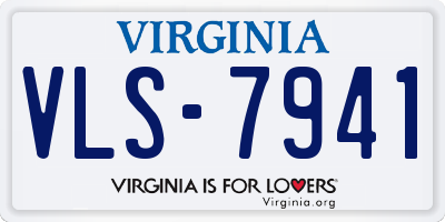 VA license plate VLS7941