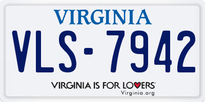 VA license plate VLS7942