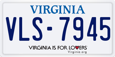 VA license plate VLS7945