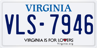 VA license plate VLS7946