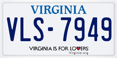 VA license plate VLS7949