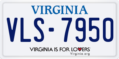 VA license plate VLS7950