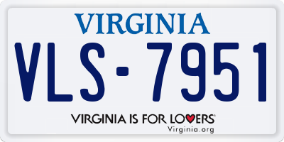 VA license plate VLS7951