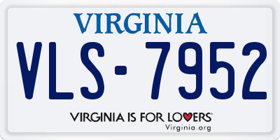 VA license plate VLS7952