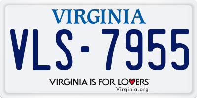 VA license plate VLS7955
