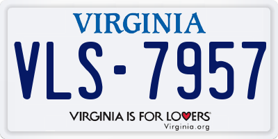 VA license plate VLS7957