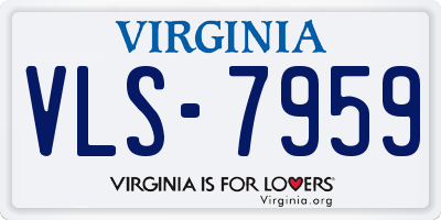 VA license plate VLS7959