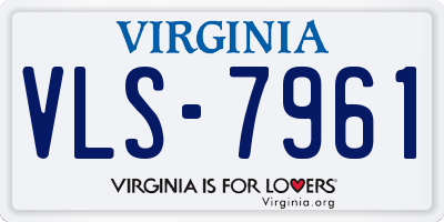 VA license plate VLS7961