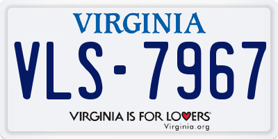 VA license plate VLS7967