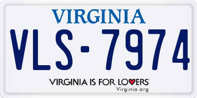 VA license plate VLS7974