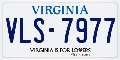VA license plate VLS7977