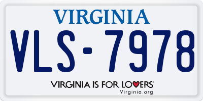 VA license plate VLS7978