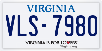 VA license plate VLS7980