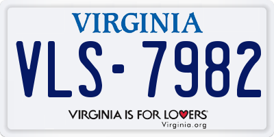 VA license plate VLS7982