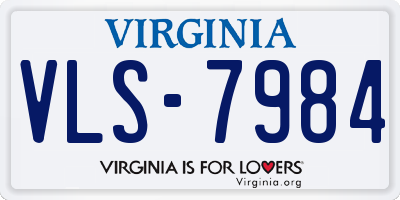 VA license plate VLS7984