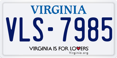 VA license plate VLS7985