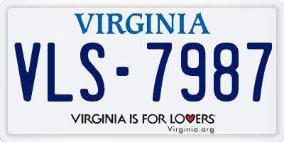 VA license plate VLS7987