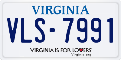 VA license plate VLS7991