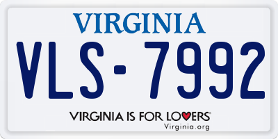 VA license plate VLS7992